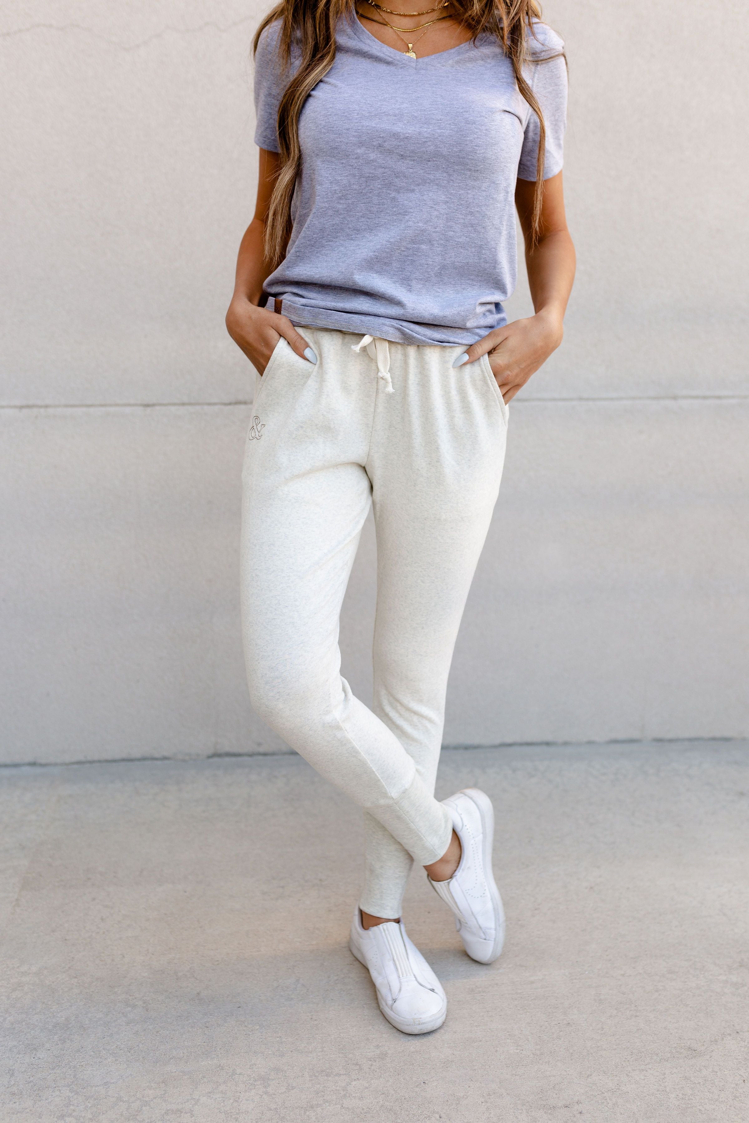 Ampersand Avenue Triple Stretch Joggers - Oatmeal