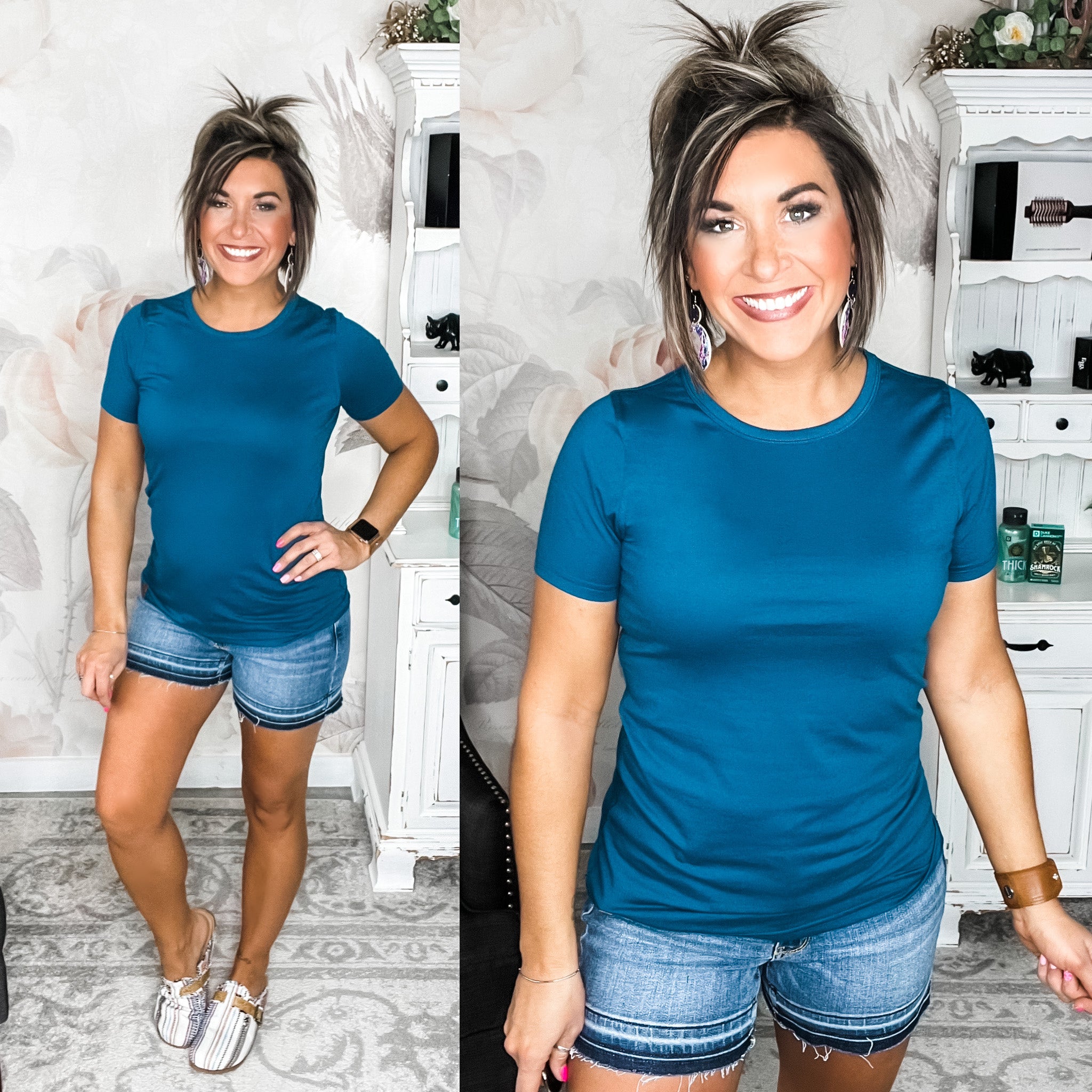 Ampersand Avenue Crew Neck Lulu Tee - Dark Blue
