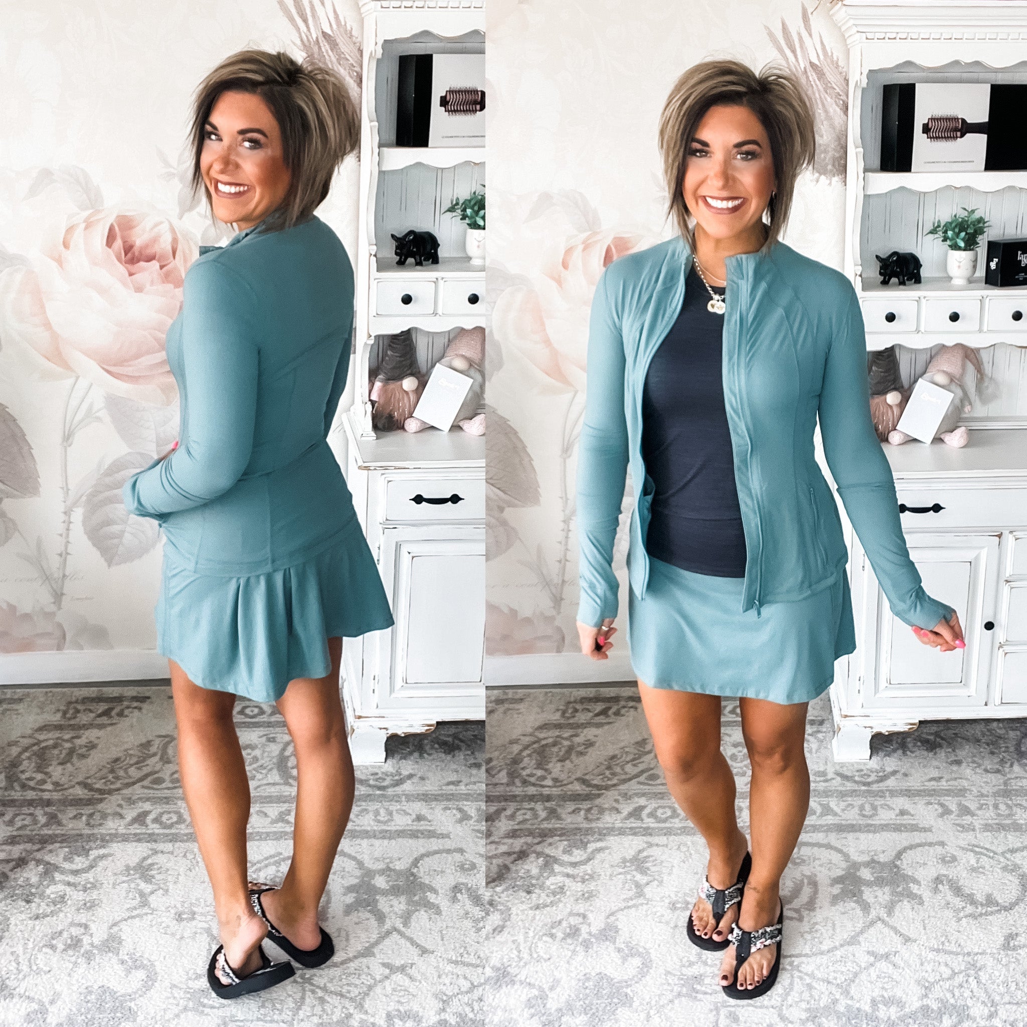 Let's Be Clear Athletic Jacket - Tidewater Teal