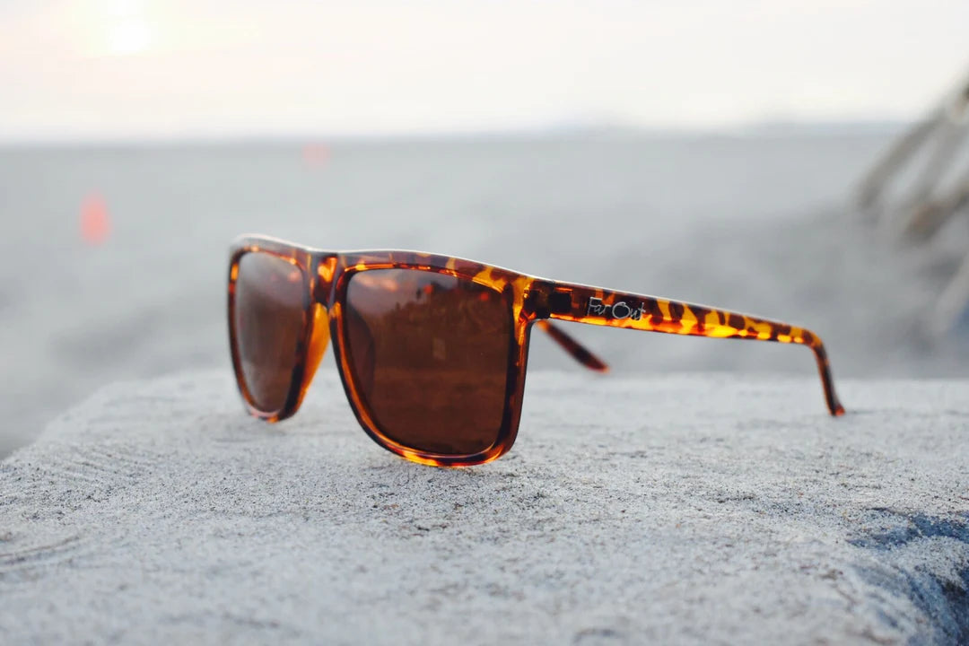 FarOut Sunglasses Polarized Tortoise Brown Flatliners