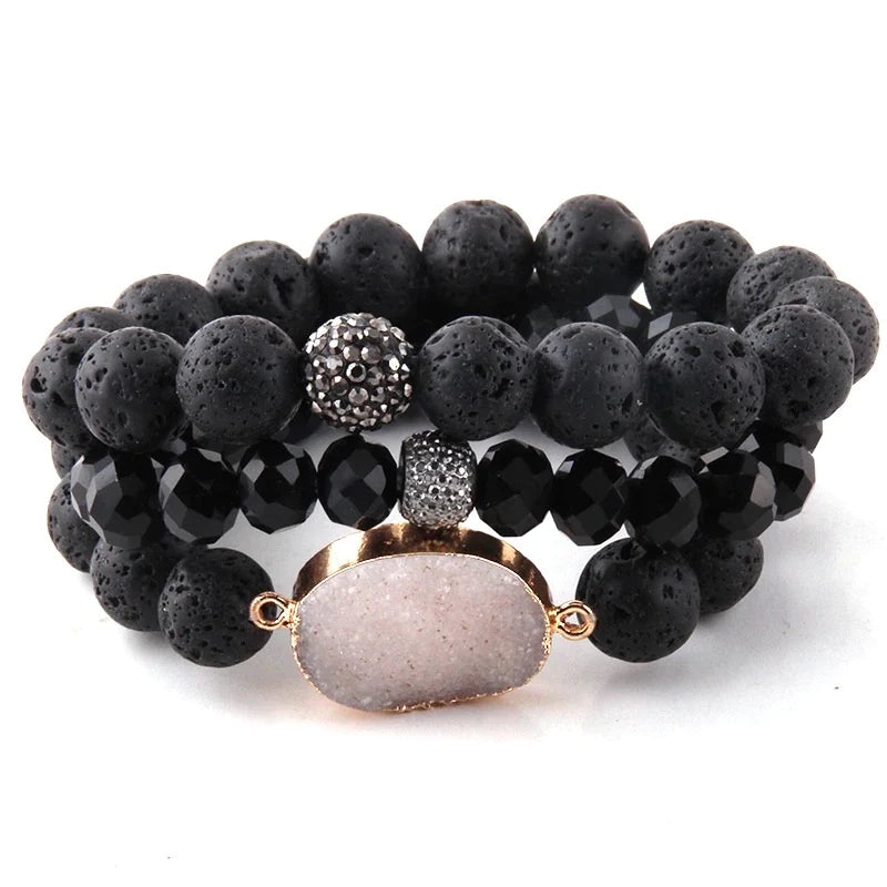 Kingdom Girl - Heavy Bead Set - Midnight Onyx