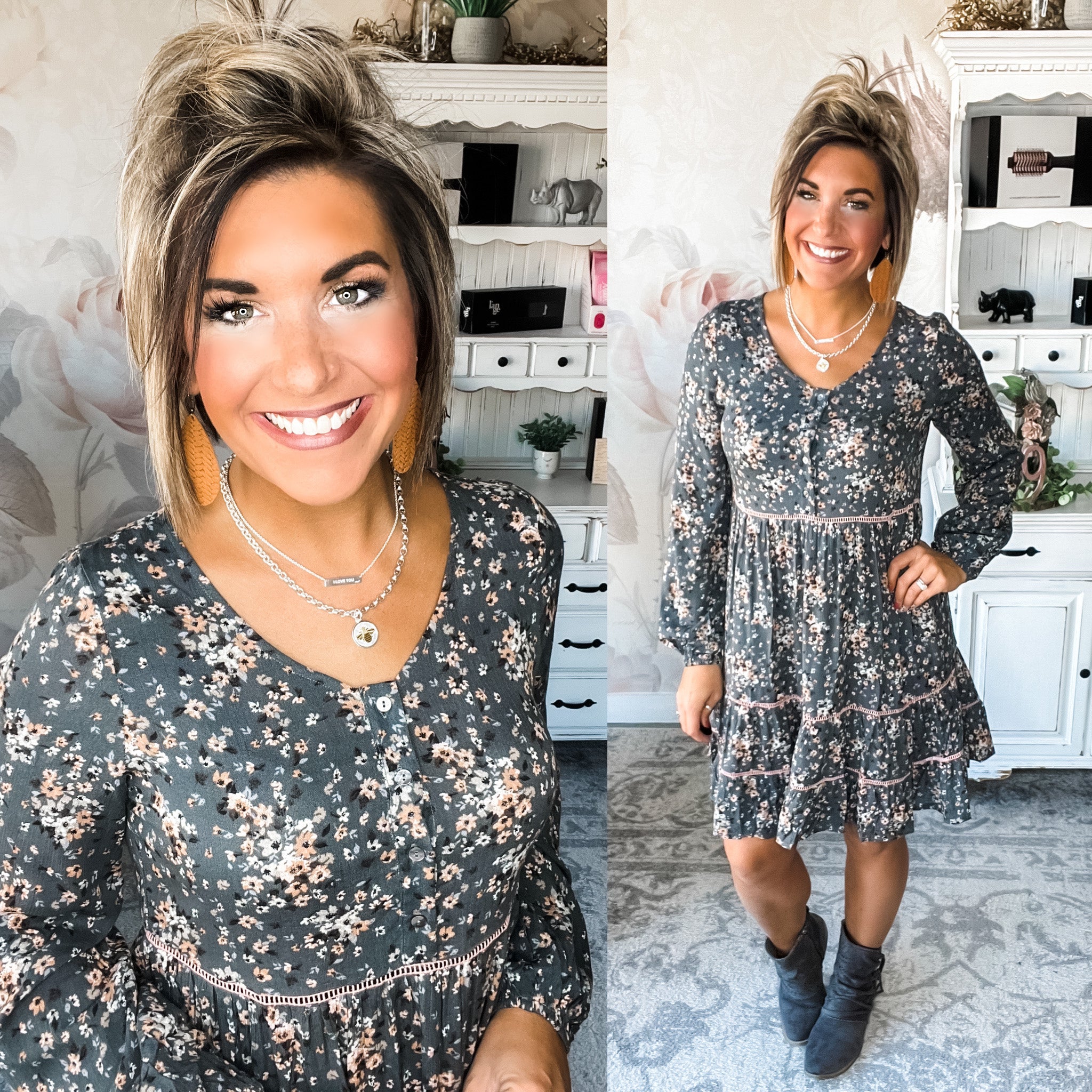 So In Tune Ditzy Floral Dress