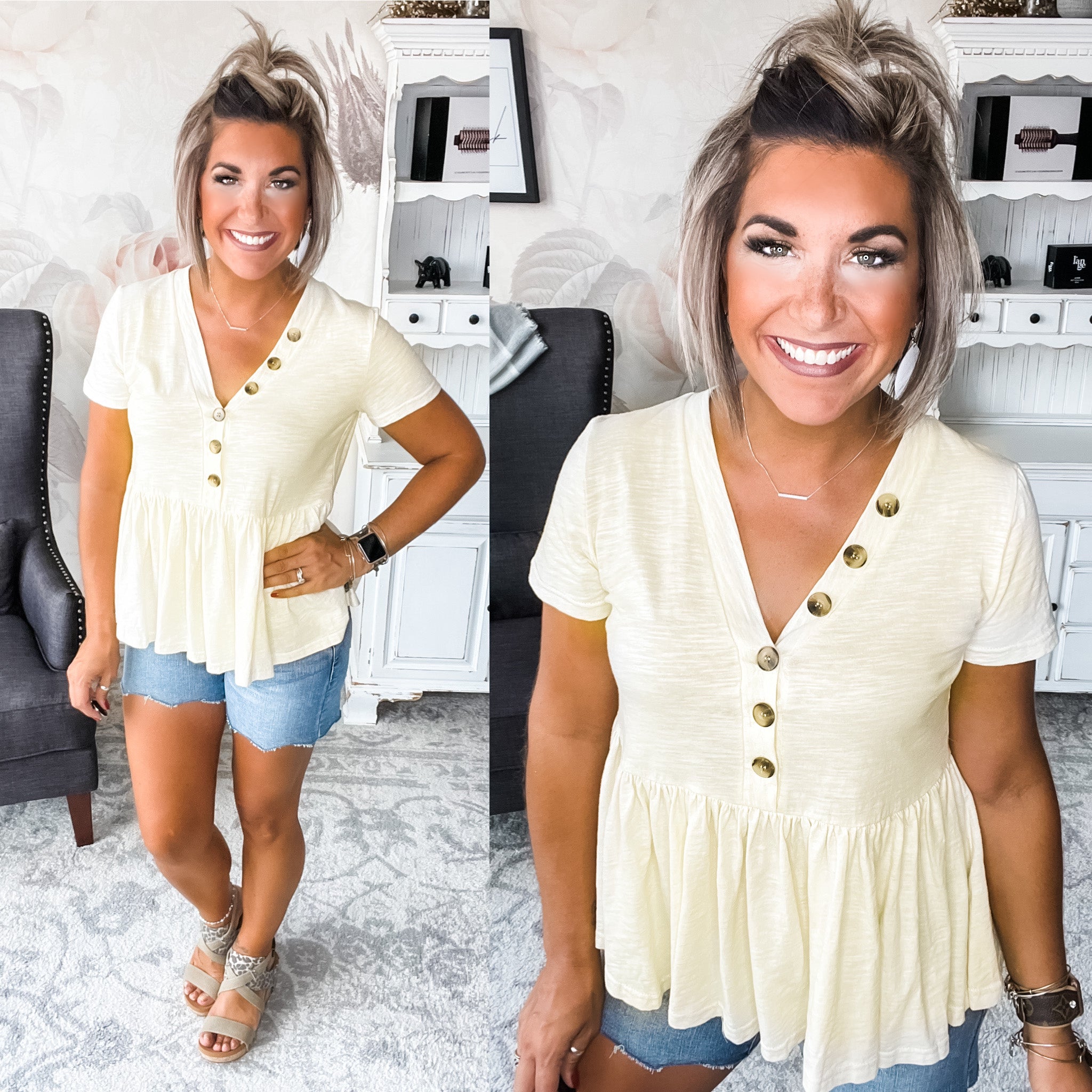 Only See You Peplum Tee