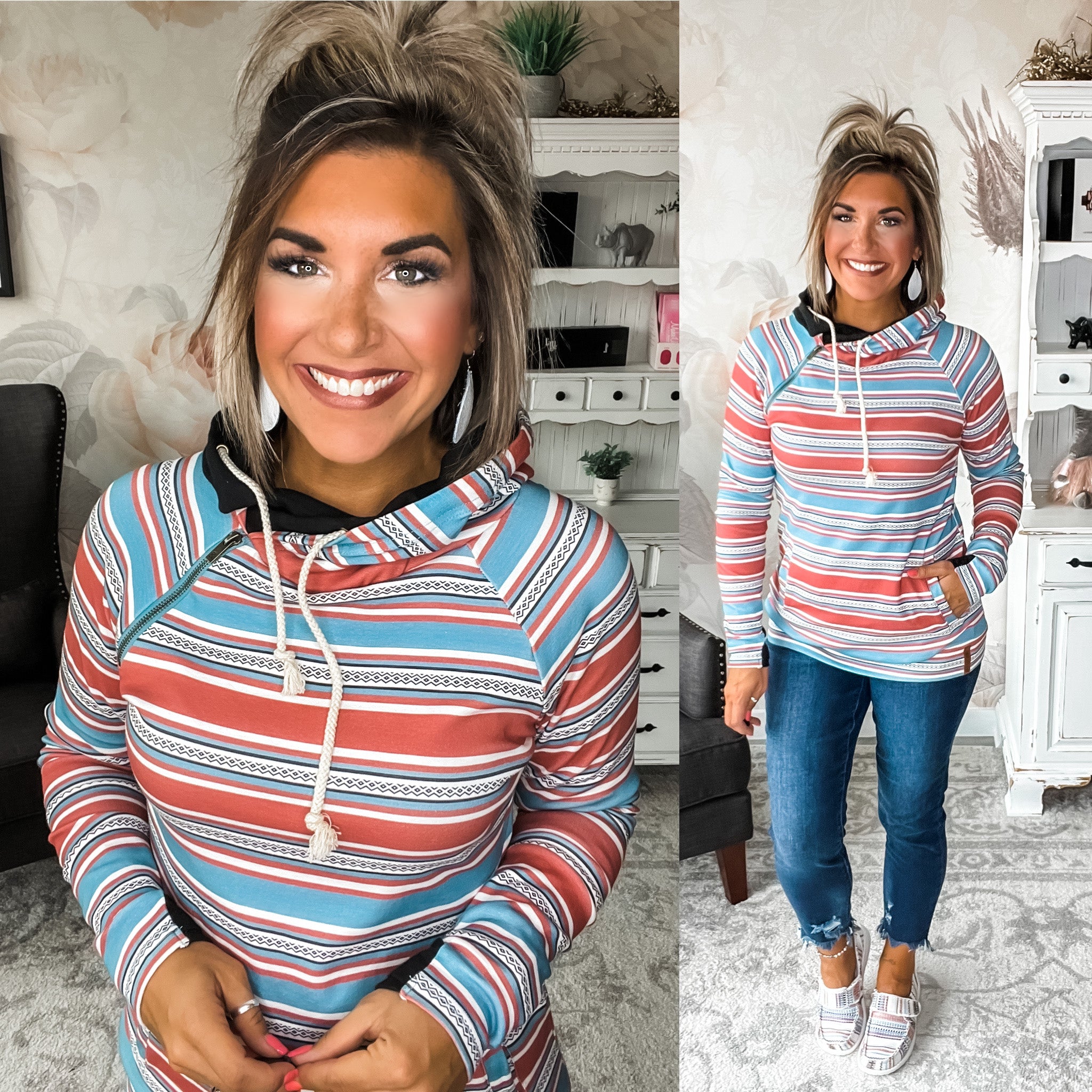 Ampersand Avenue Doublehood™ Sweatshirt - Lips Are Sealed