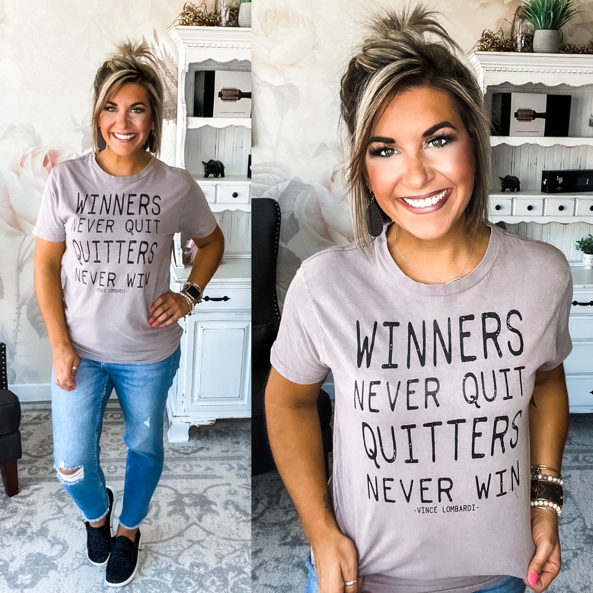 Winners Never Quit Graphic Tee