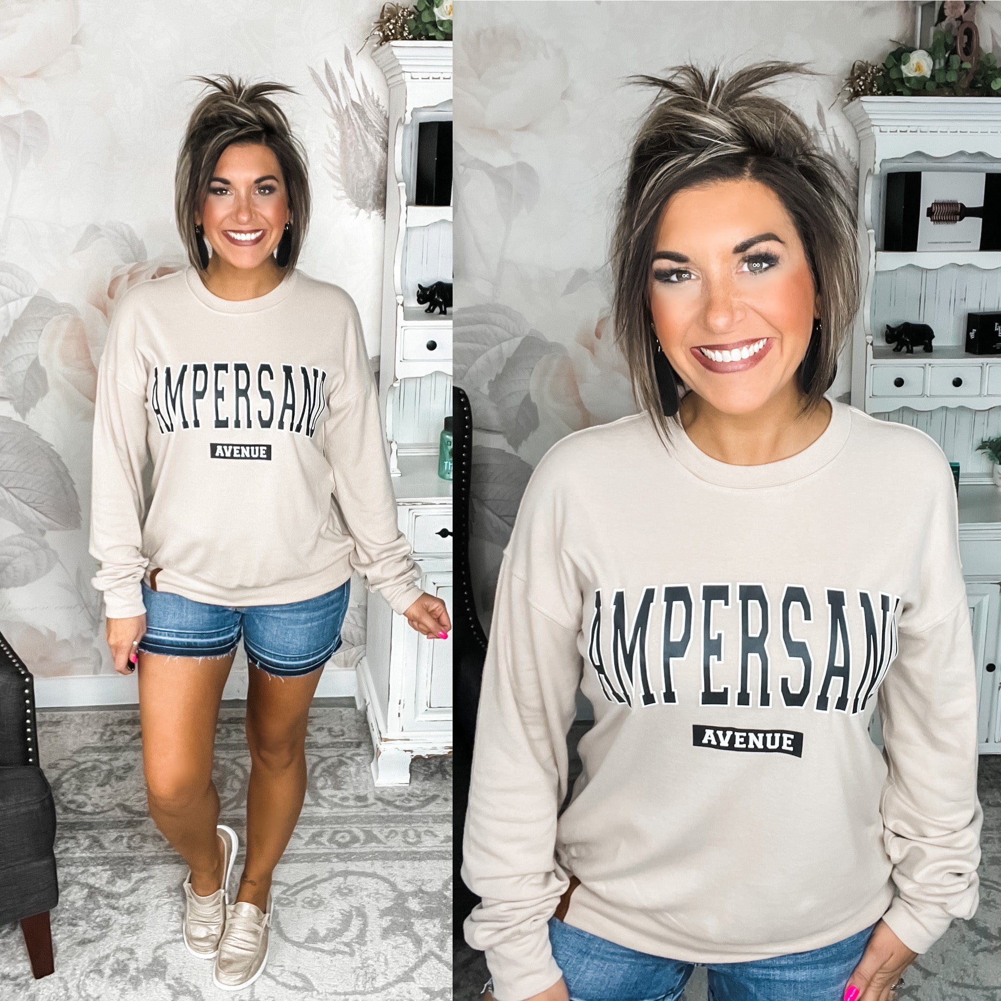 Ampersand Avenue University Pullover - Tan