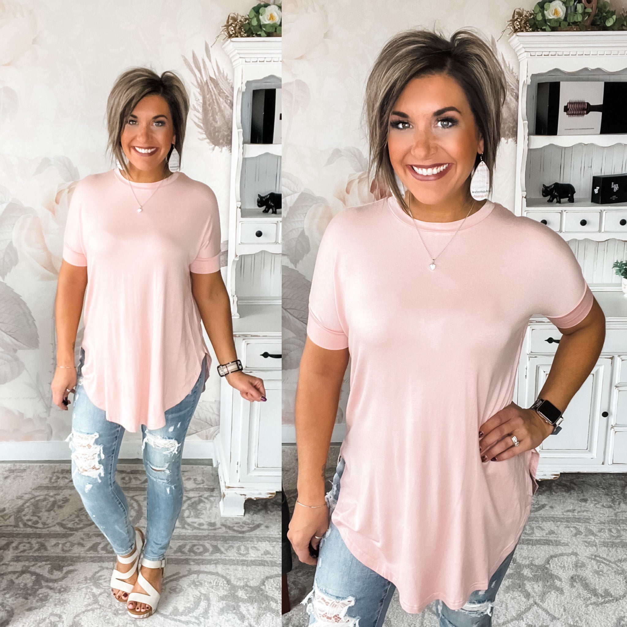 Be Free Split Hem Tee