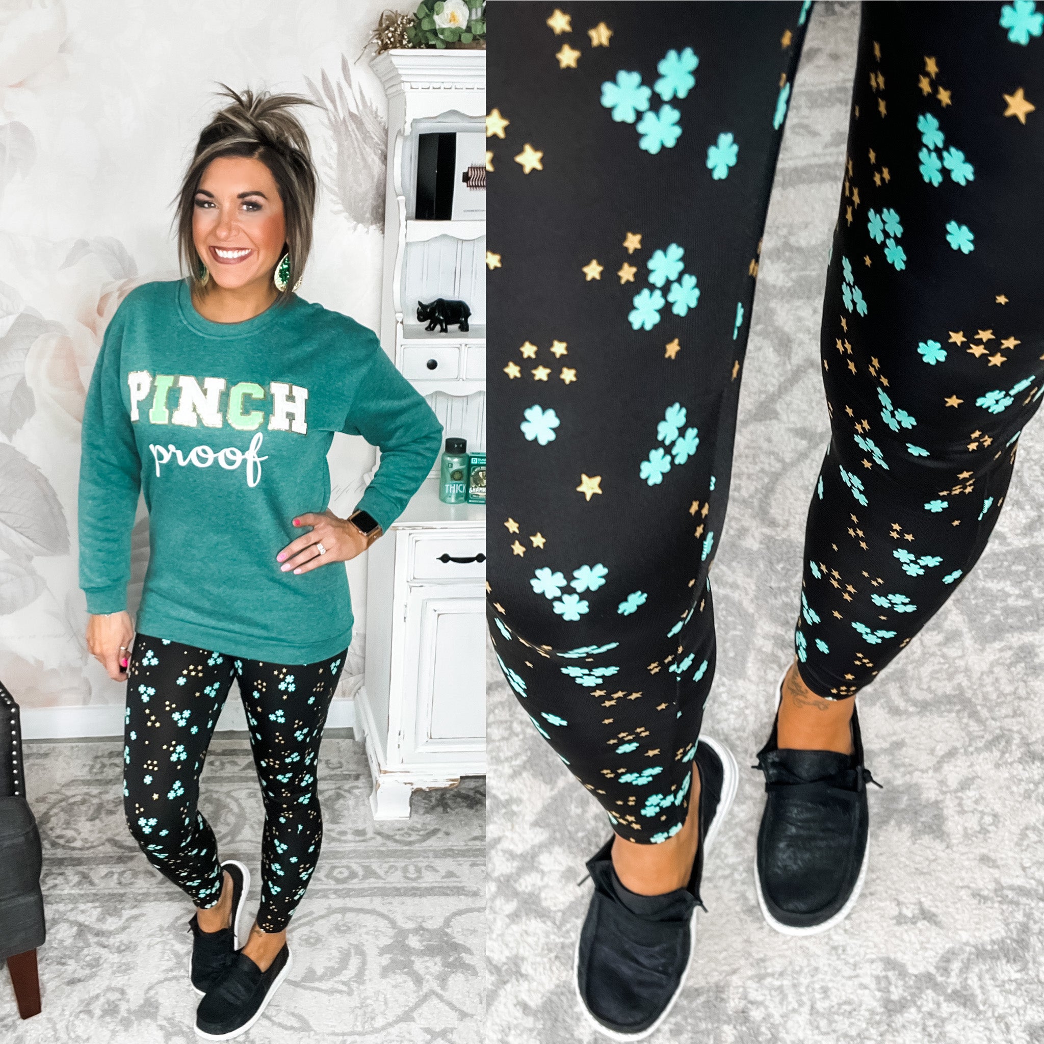 Shamrock Cluster High Waisted Leggings