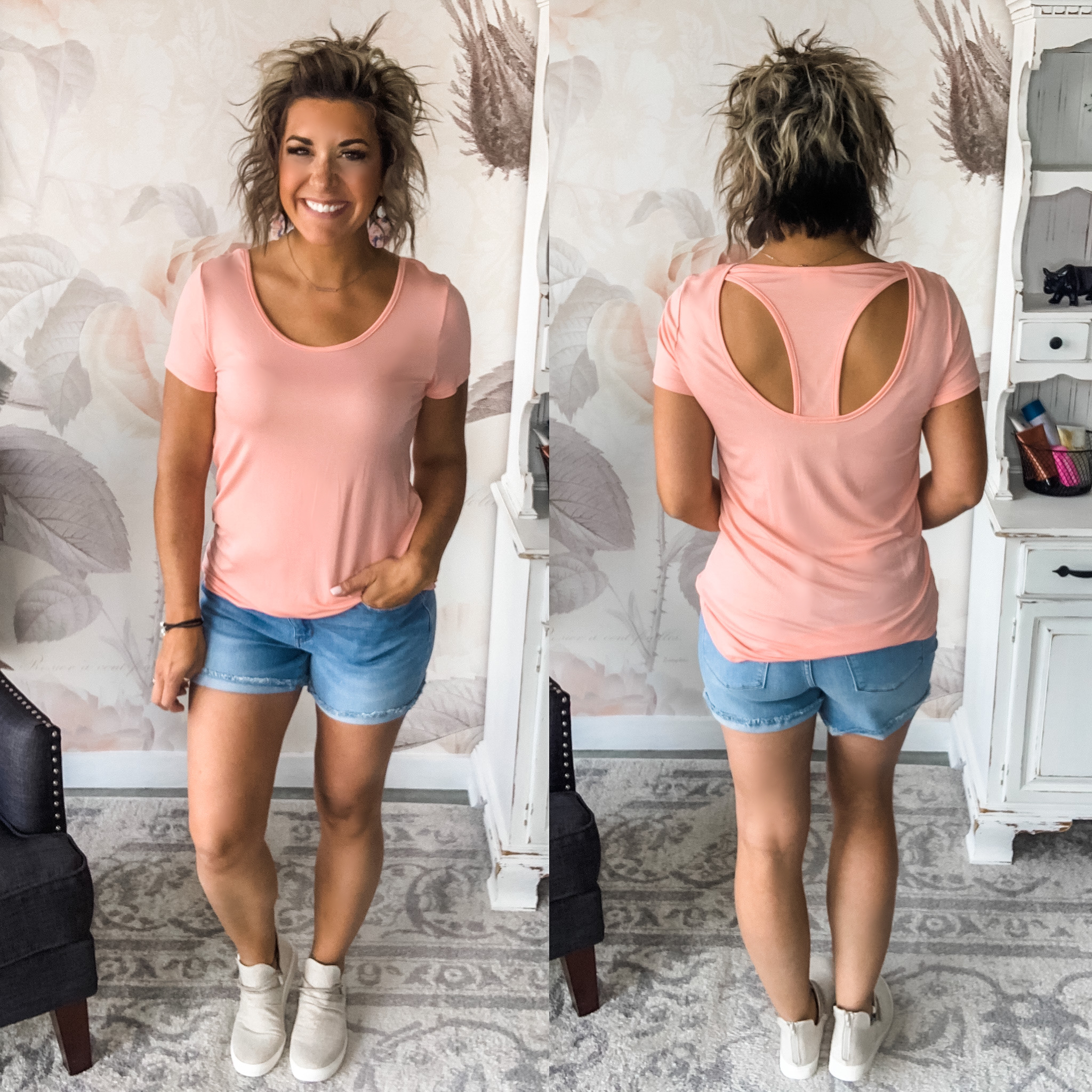 Party In the Back Tee - Pink Blush
