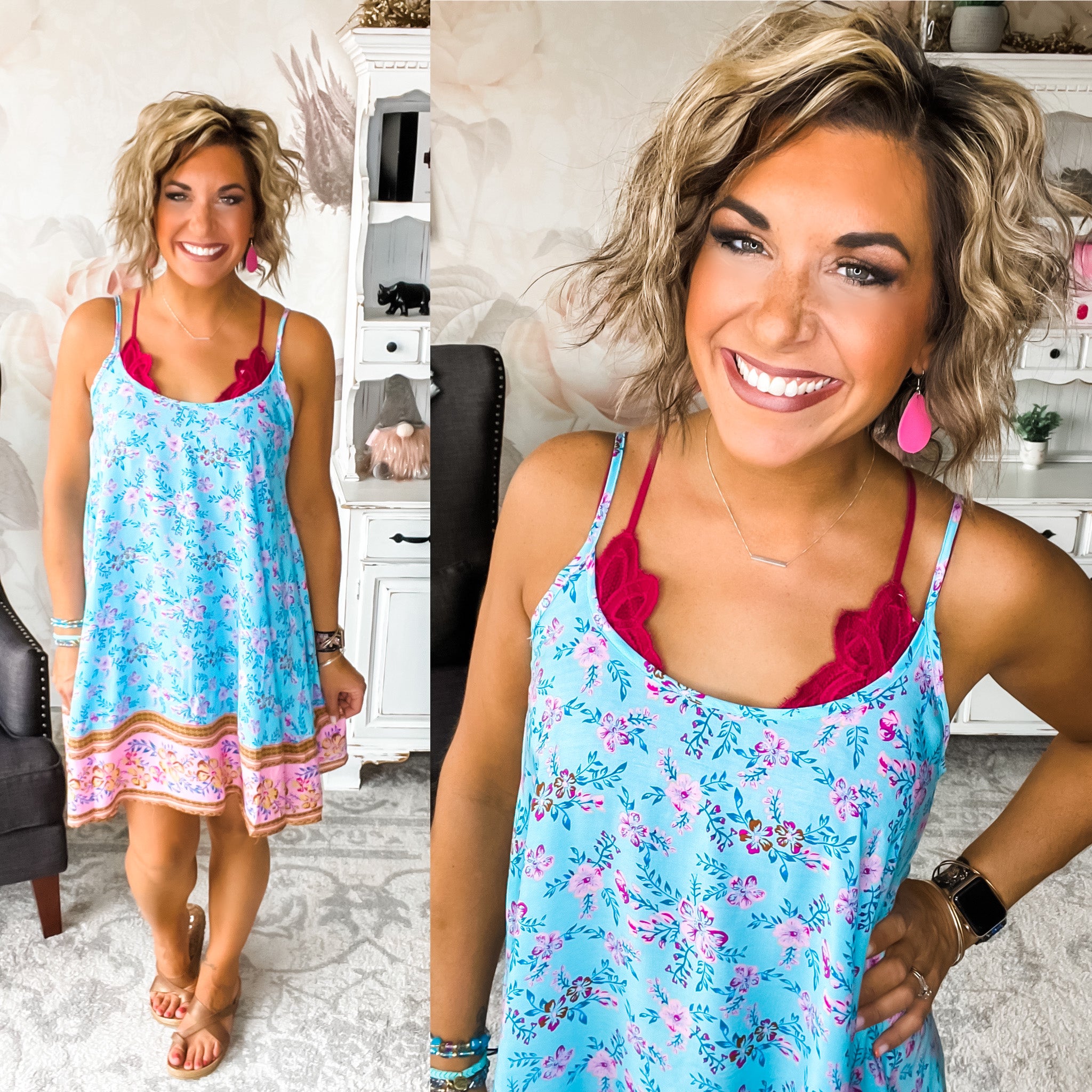 Don't Remember When Dress - Aqua