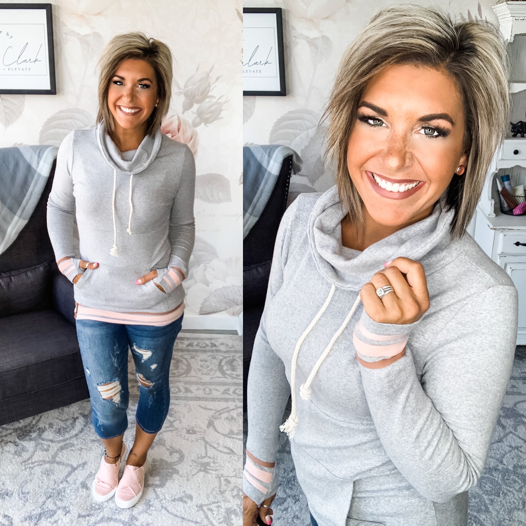 Ampersand Avenue Cowlneck Sweatshirt Mad About You