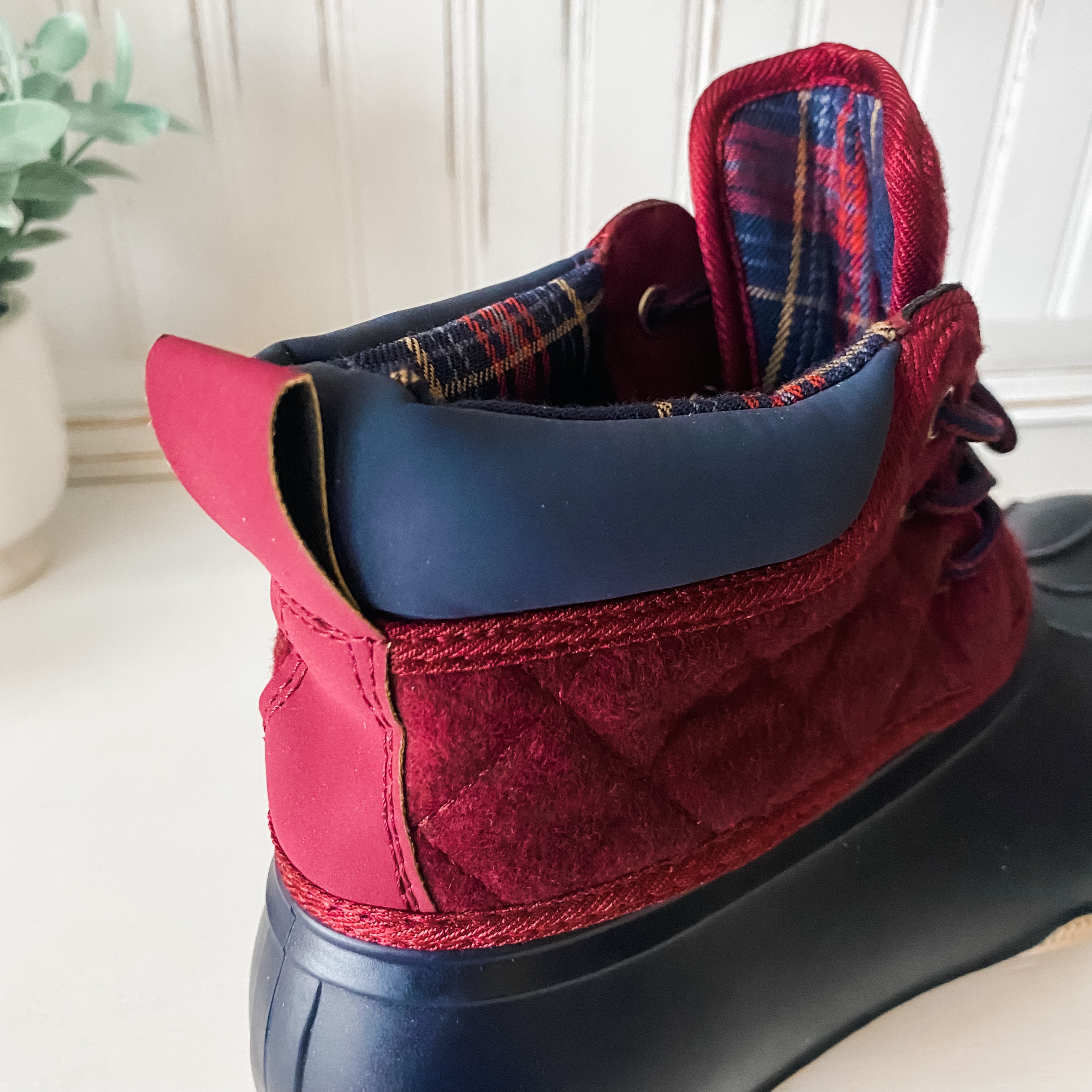 Quack Duck Boot - Navy/Red