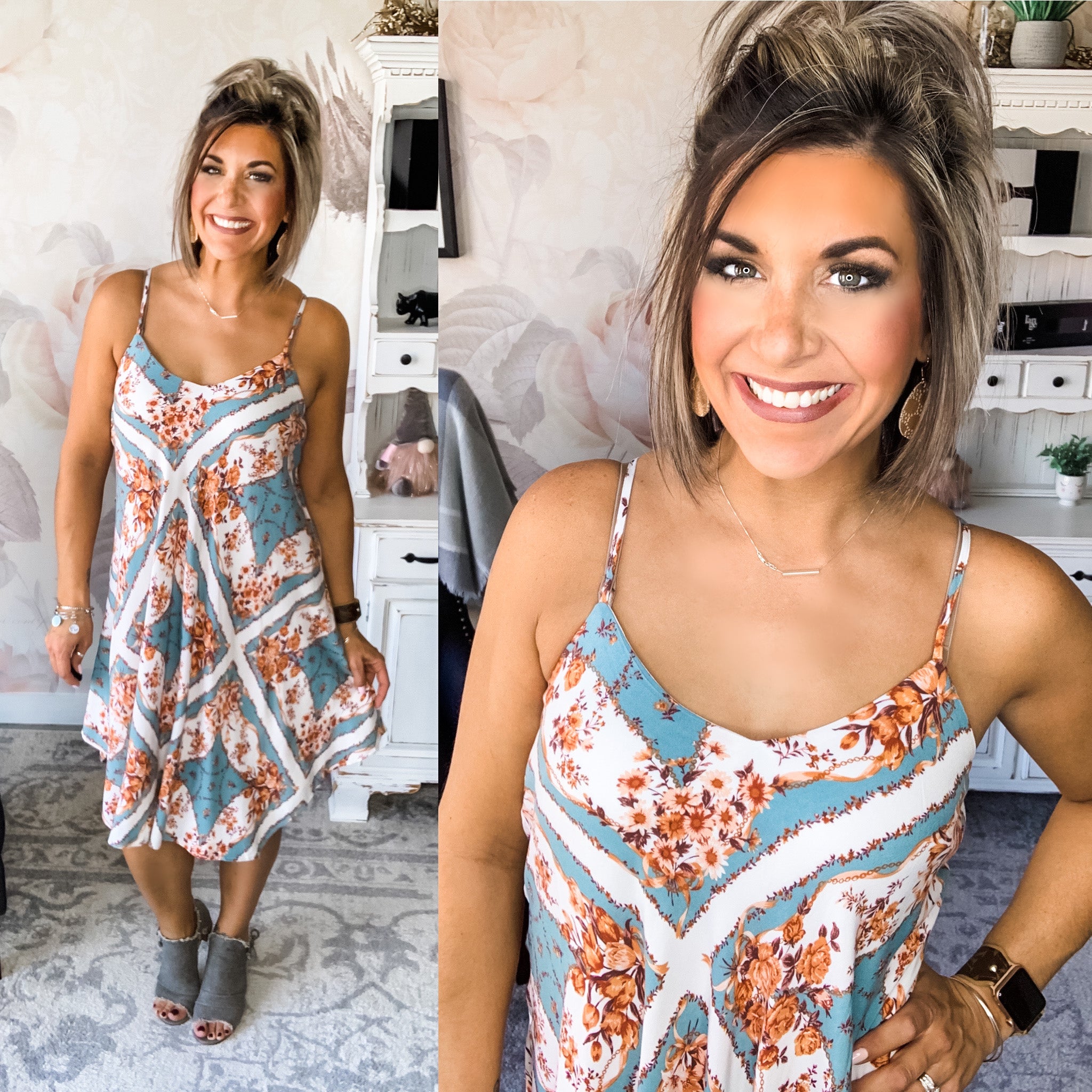 A Lovely Day Dress - Teal