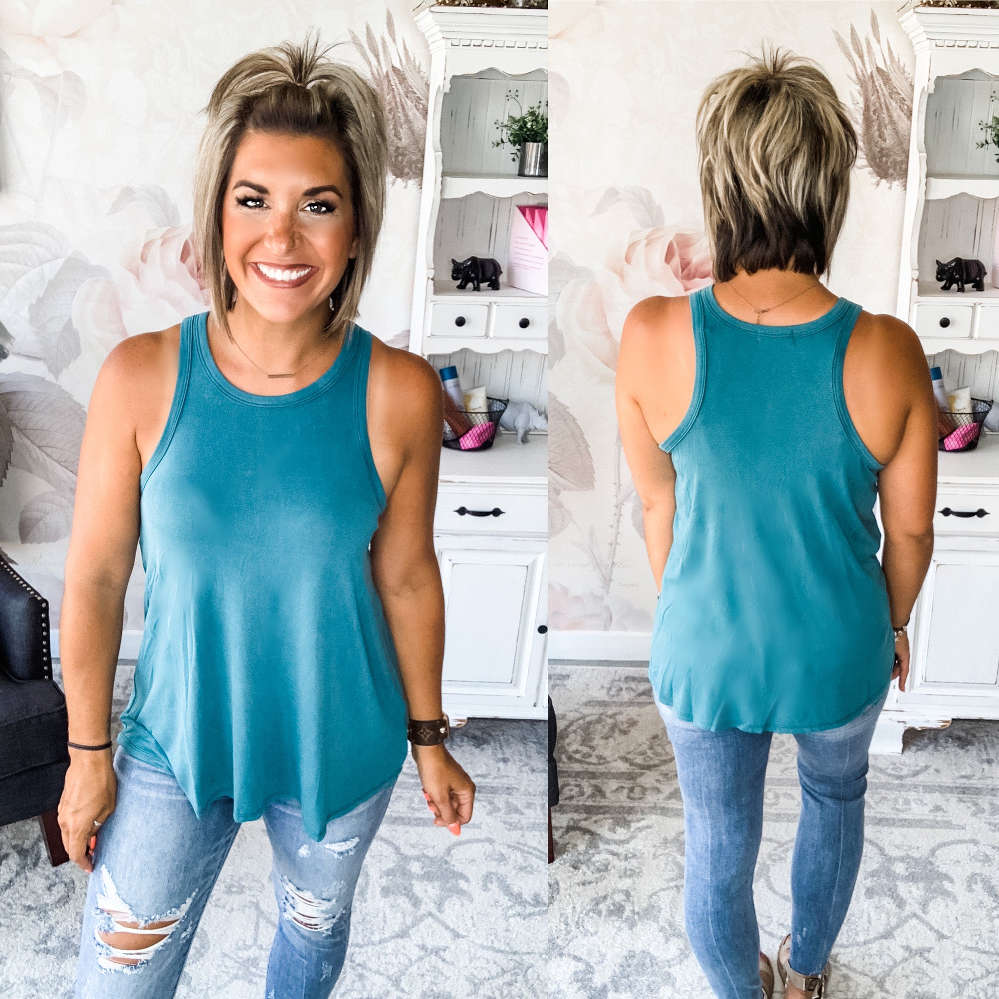 Heaven Sent Tank - Teal