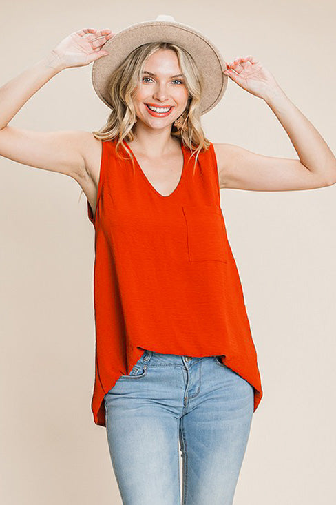 Must Confess Pocket Tank - Papaya