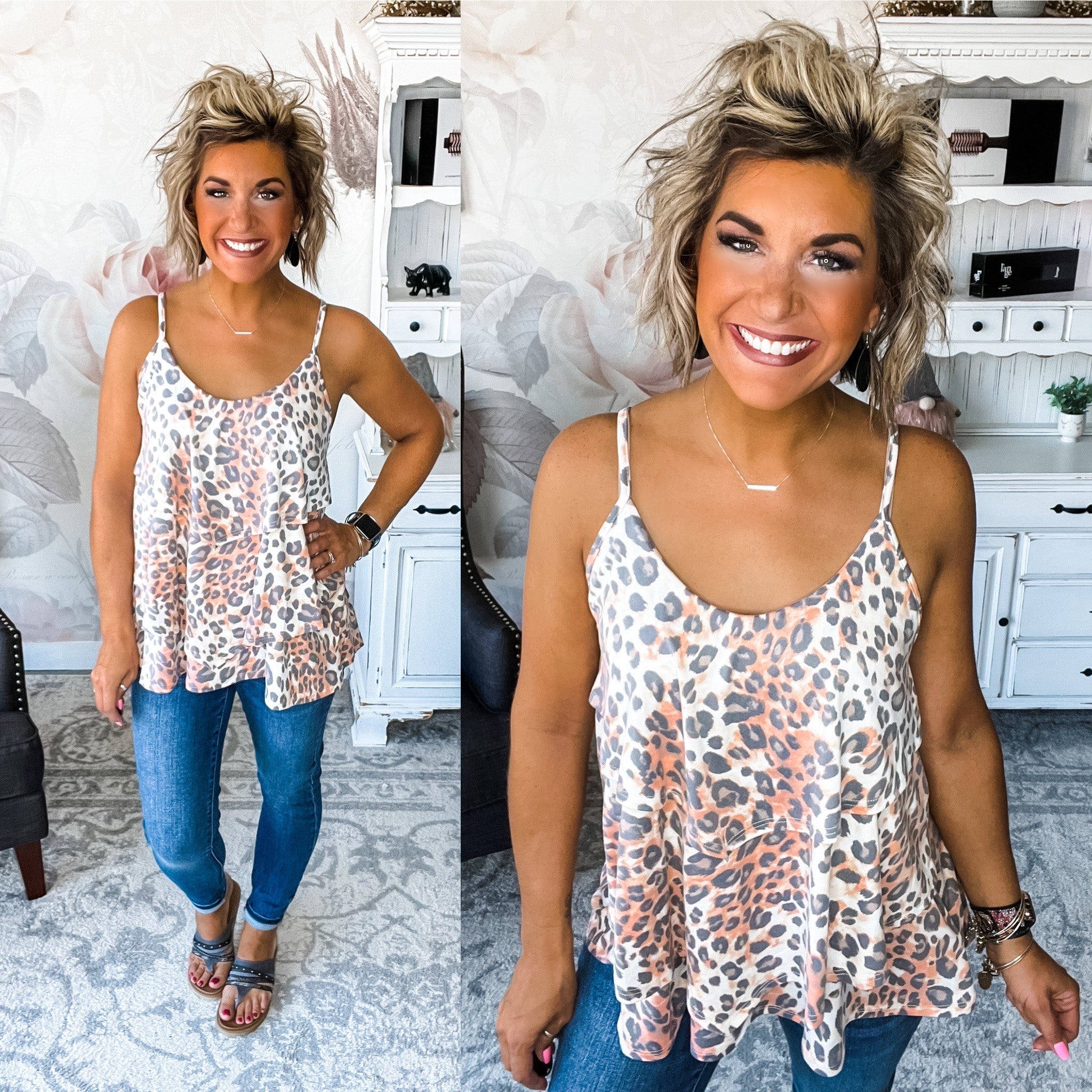 See You Around Animal Print Tank