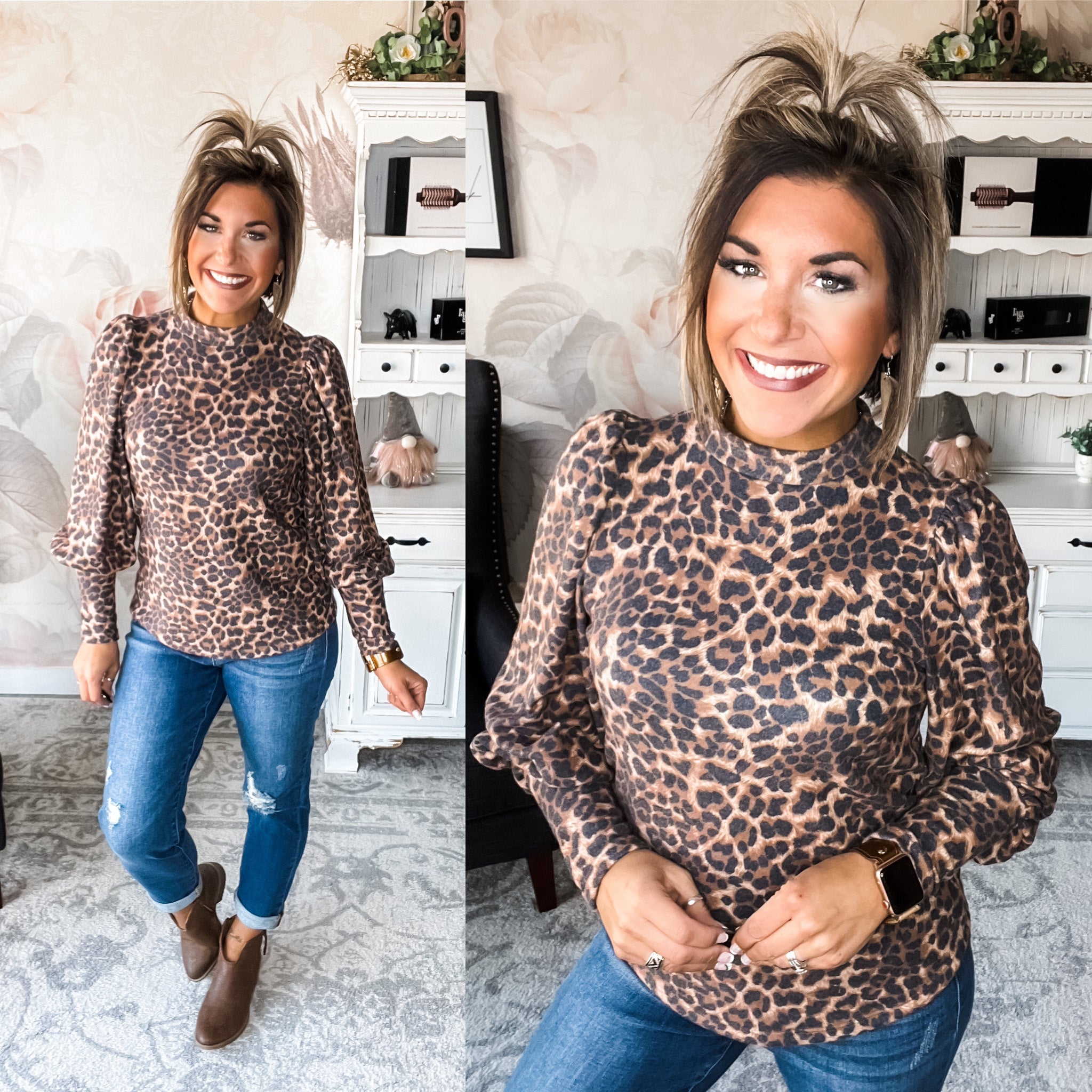 Wherever They Go Leopard Top