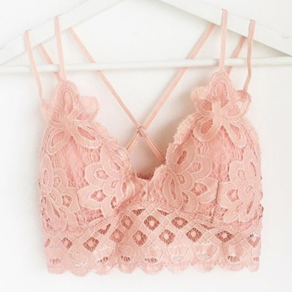 This is Love Lace Bralette - Rose