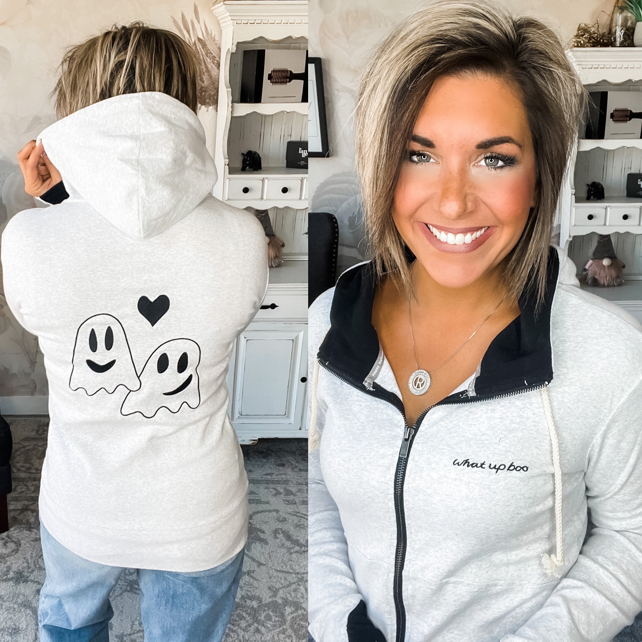 Ampersand Avenue Fullzip Sweatshirt - What Up Boo