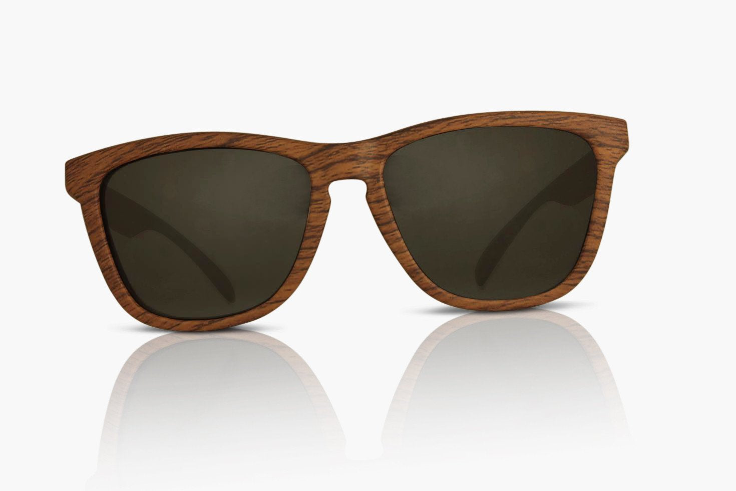FarOut Sunglasses - Wood Grain Brown Polarized Premiums Black Lens