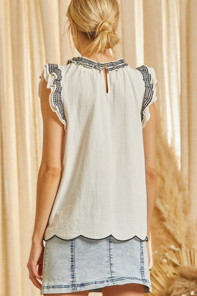 Something Like This Top - Black/White