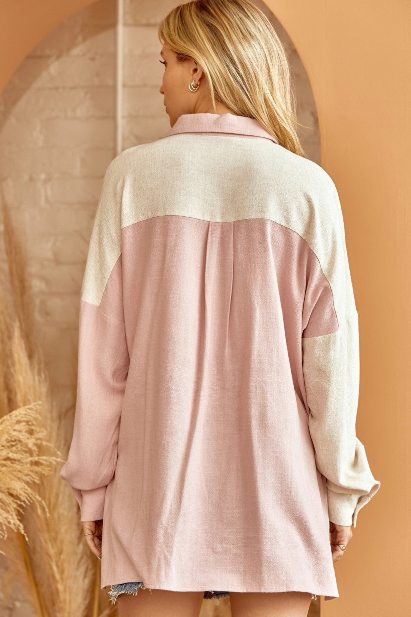 Wishing on Forever Linen Button Down