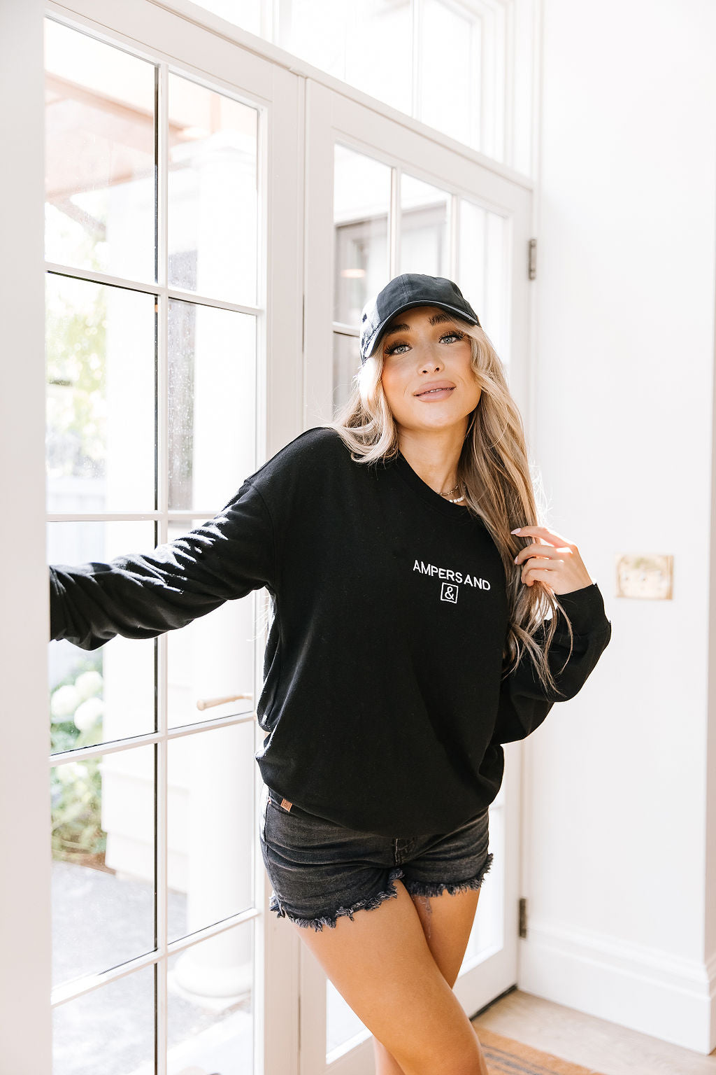 Ampersand Avenue University Pullover - Classic Black