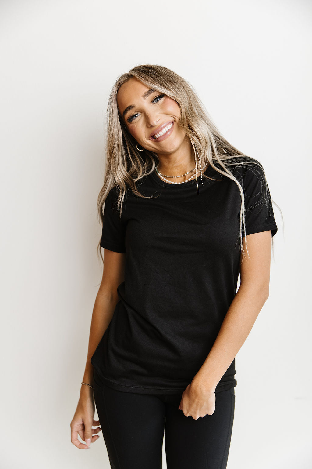 Ampersand Avenue Crew Neck Lulu Tee - Black