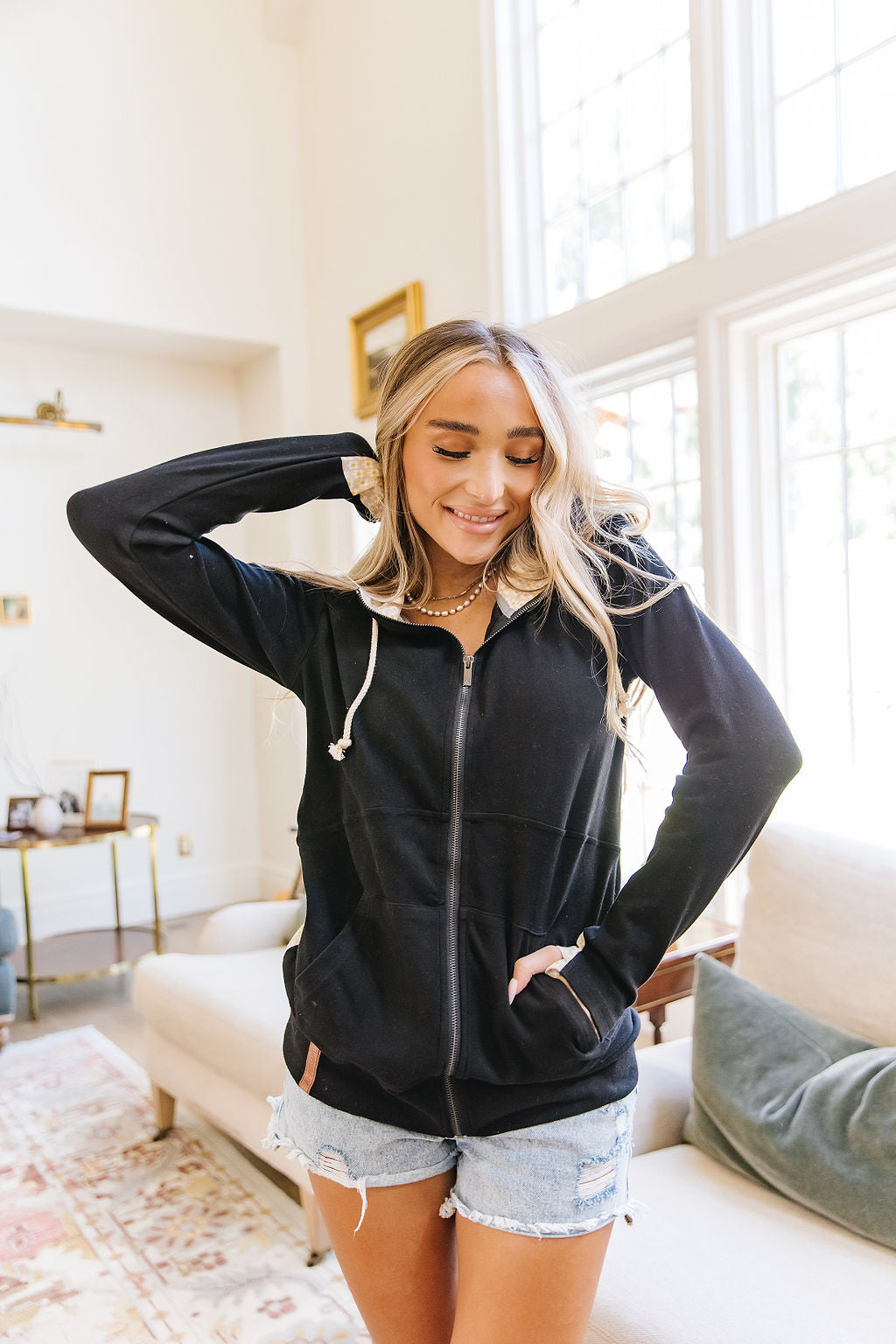 Ampersand Avenue Fullzip Sweatshirt Don't Blame Me
