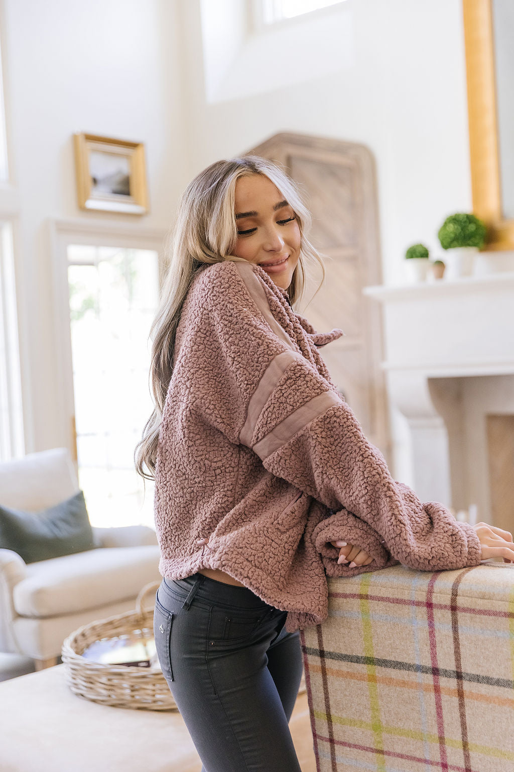Ampersand Avenue Fluffy Pullover - Mauve
