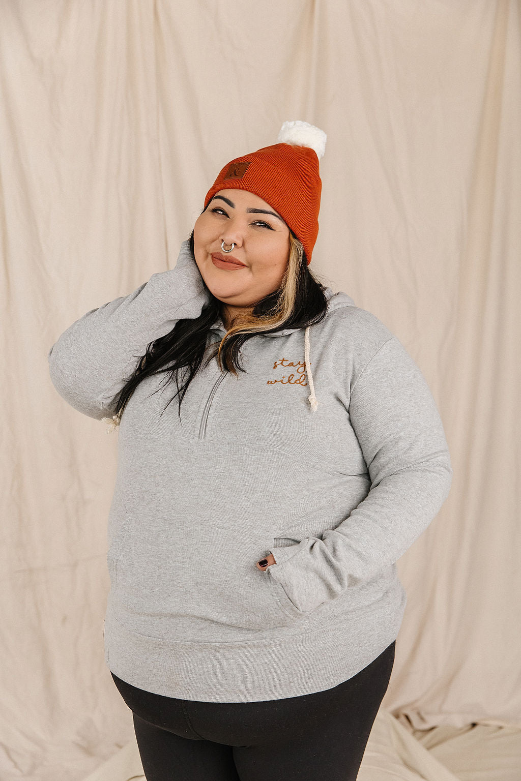 Ampersand Avenue - Halfzip Hoodie Stay Wild