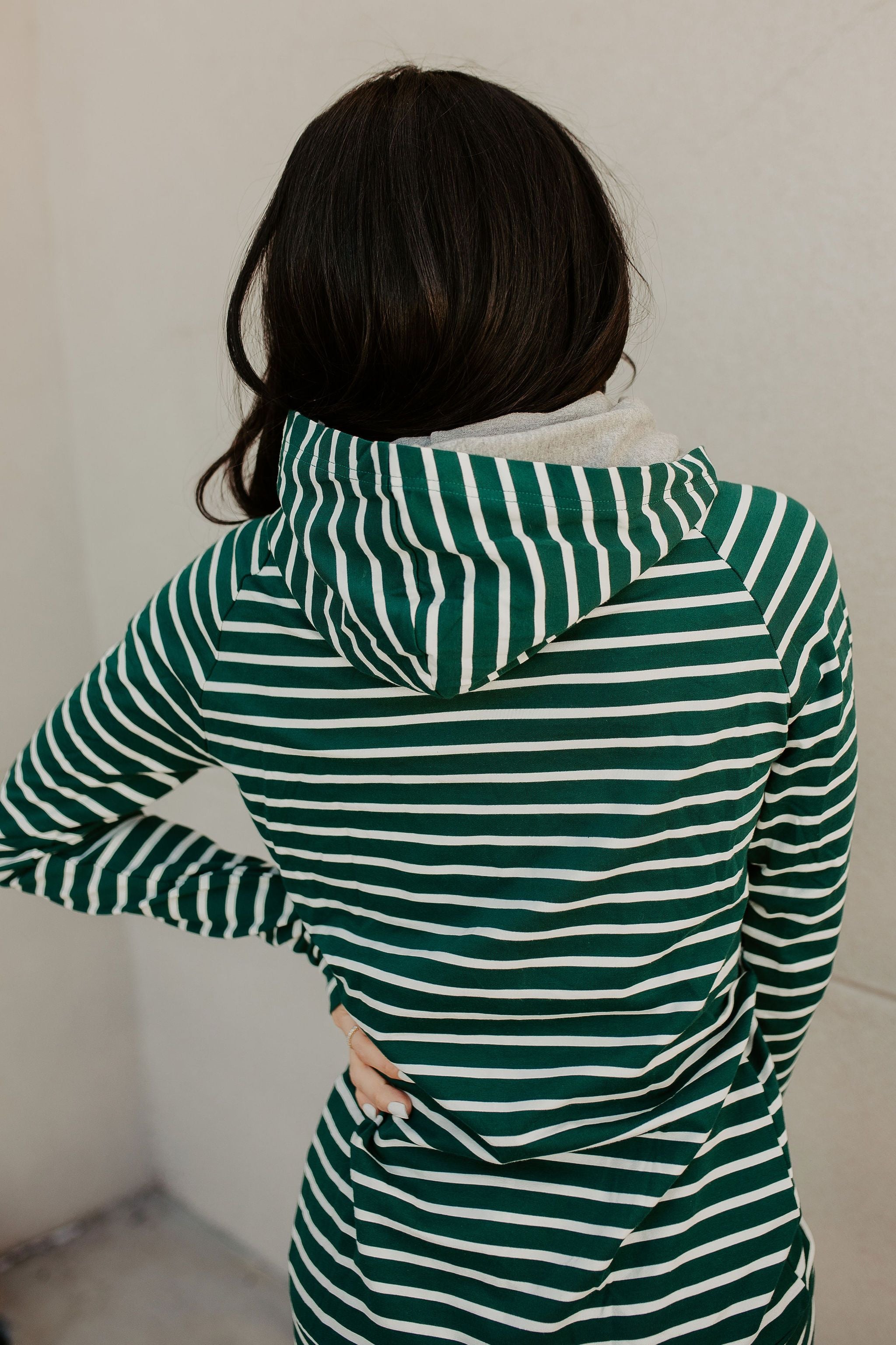 Ampersand Avenue Doublehood™ Sweatshirt Line It Up Spruce & Grey