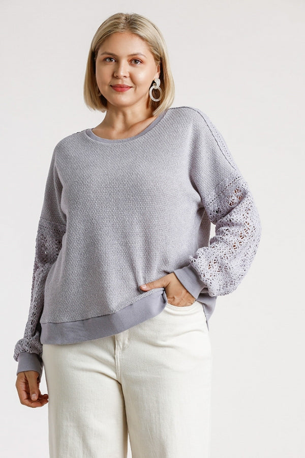 Greatest Love Lace Sleeve Sweater