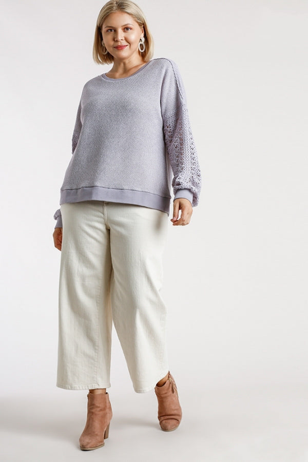 Greatest Love Lace Sleeve Sweater