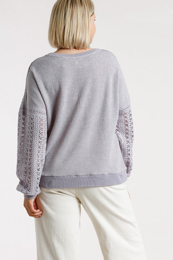 Greatest Love Lace Sleeve Sweater