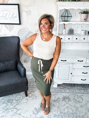 All Good Things Skirt - Olive