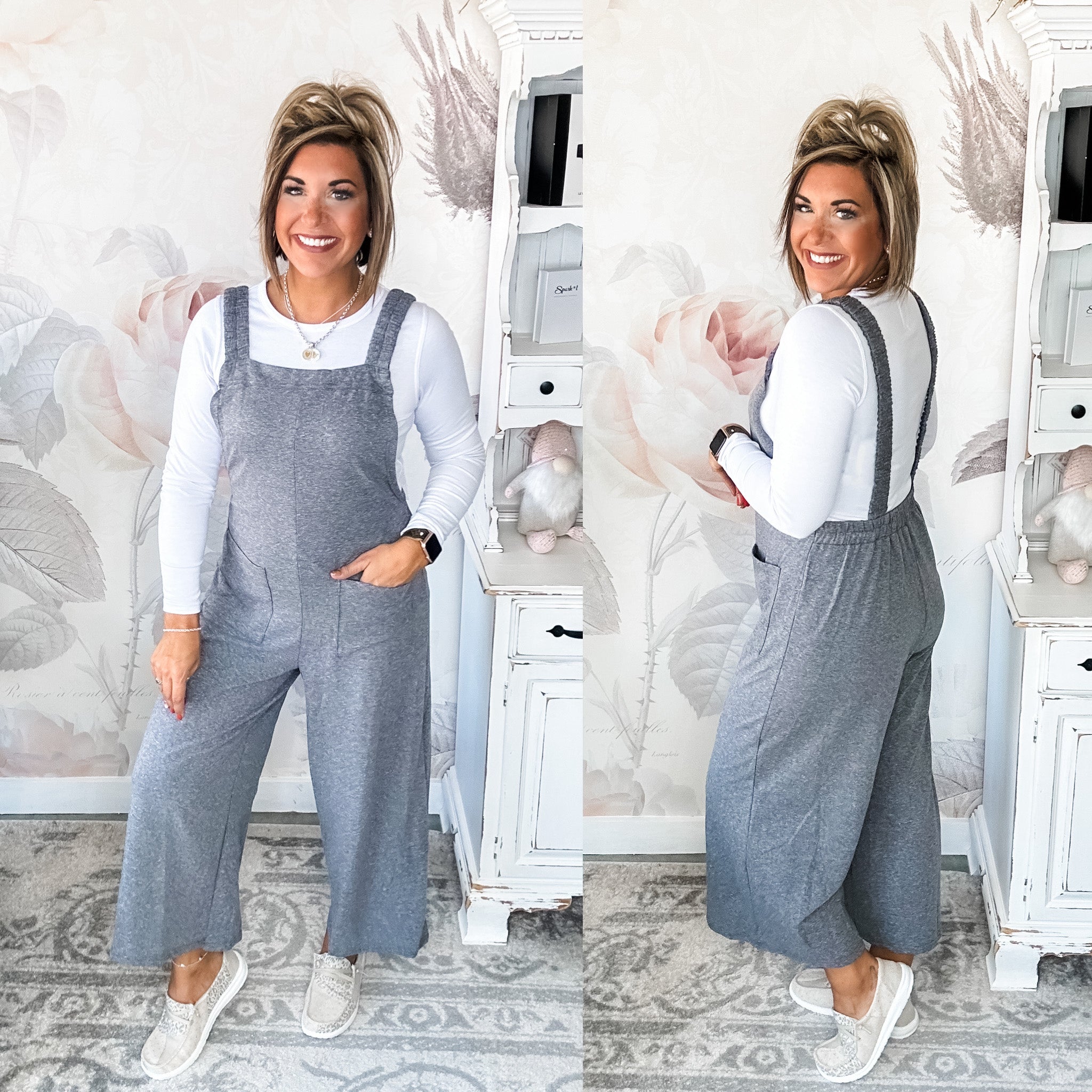 Be Yourself Jumpsuit - Charcoal