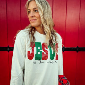 Jesus Is The Reason Long Sleeve Graphic Tee