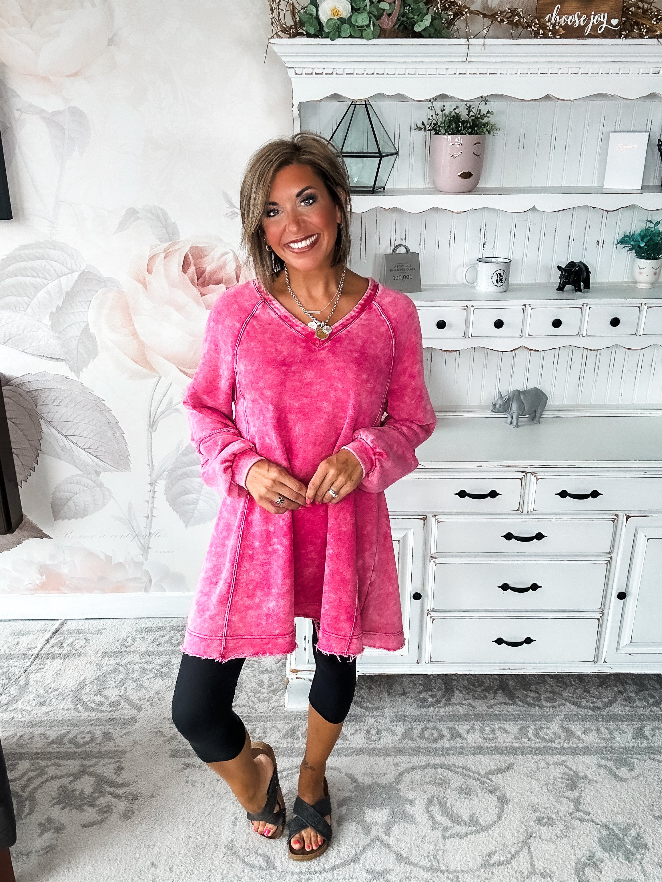 They All Made It Shift Dress - Magenta