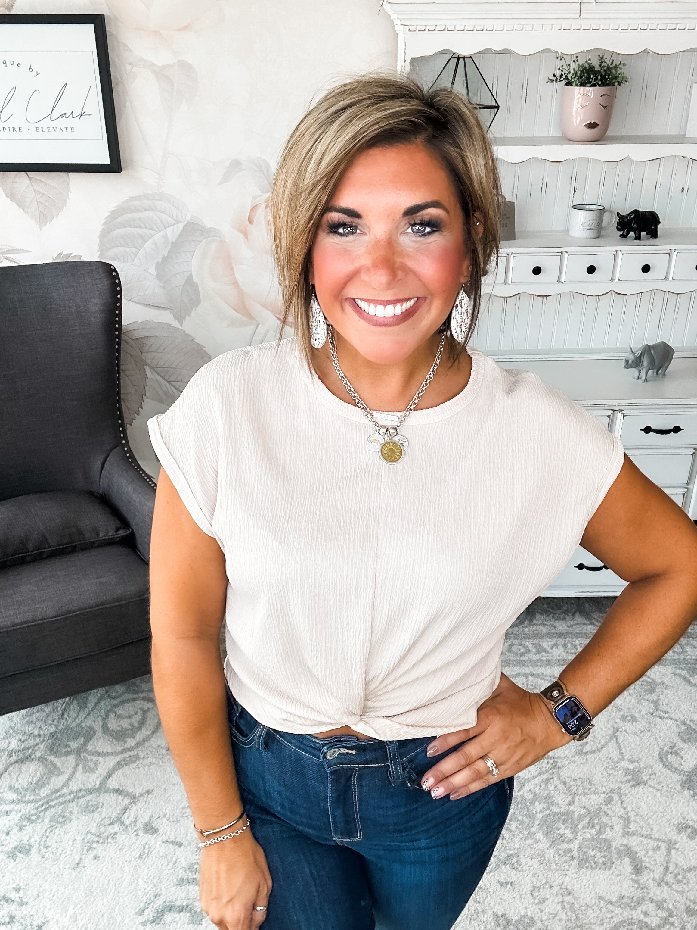 Just Like You Top - Taupe