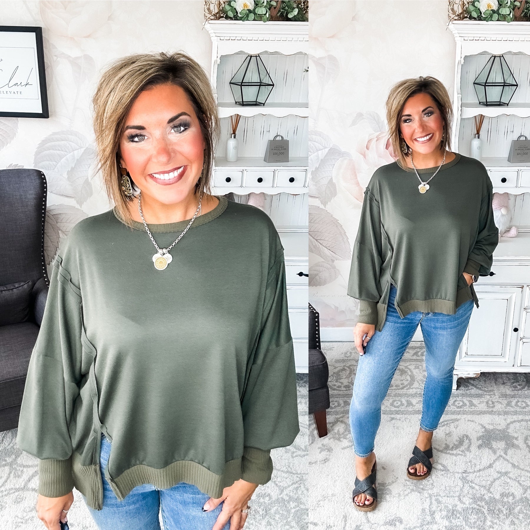 What You're Made Of Pullover - Olive