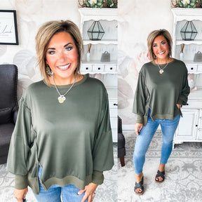 What You're Made Of Pullover - Olive
