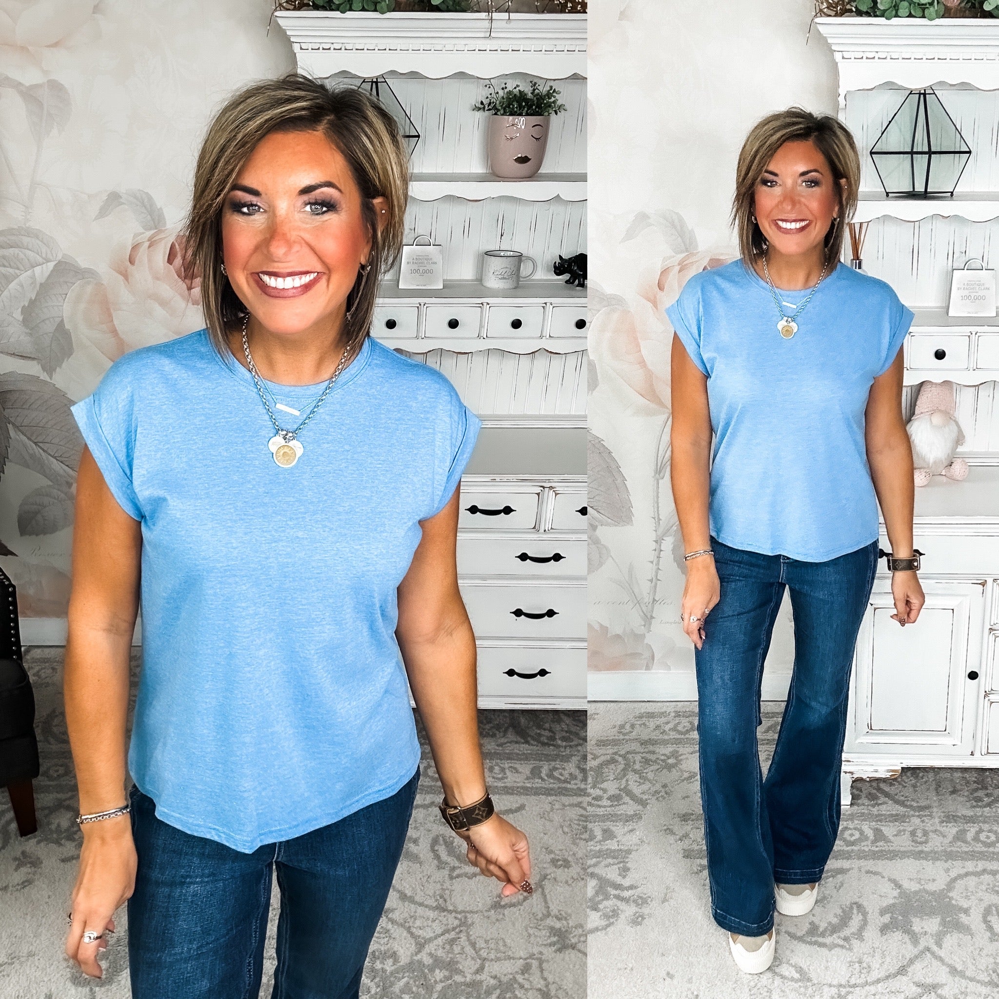 Up All Night Short Sleeve Tee - Ocean Blue