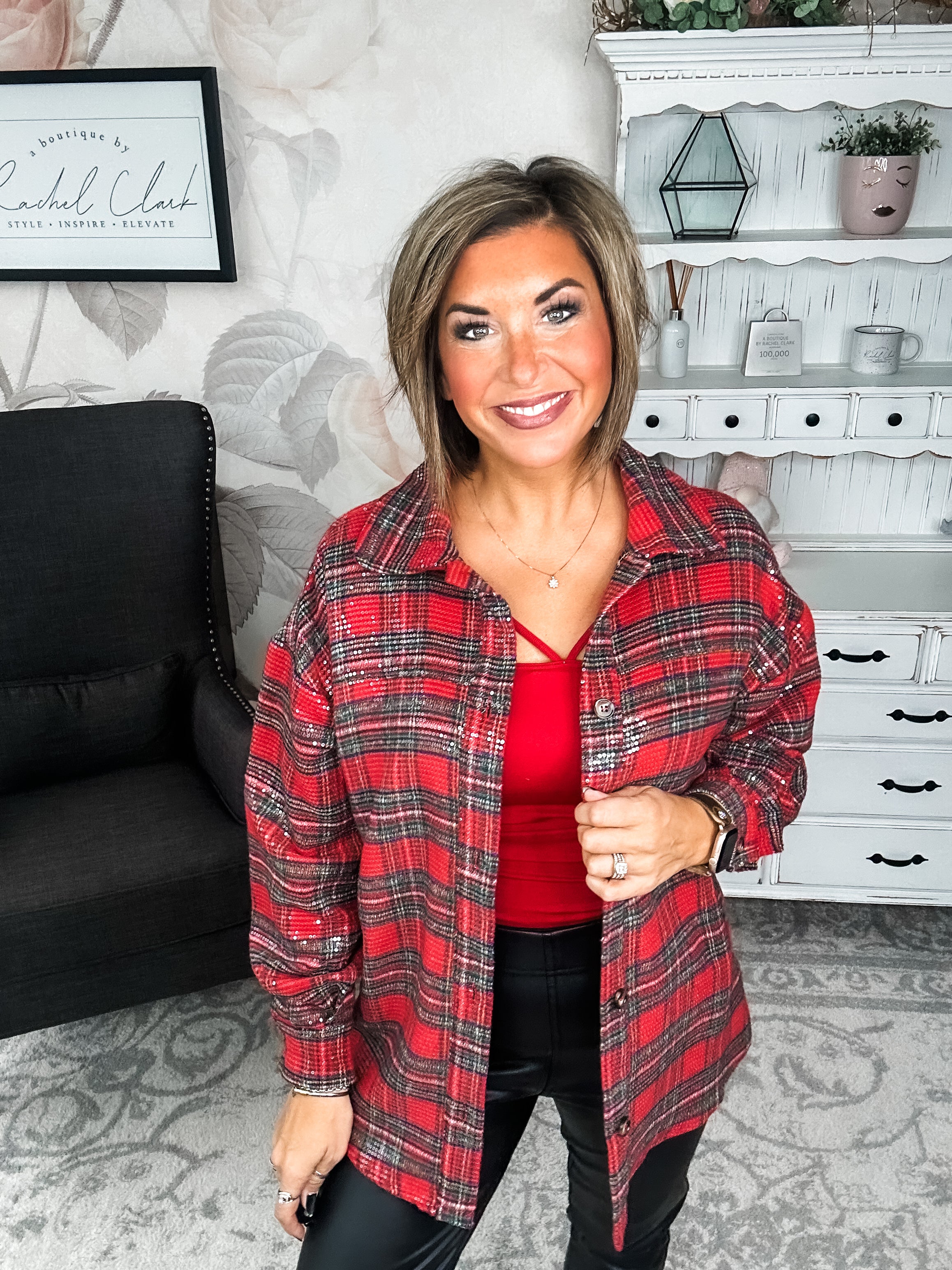 Tinsel Town Plaid Button Down