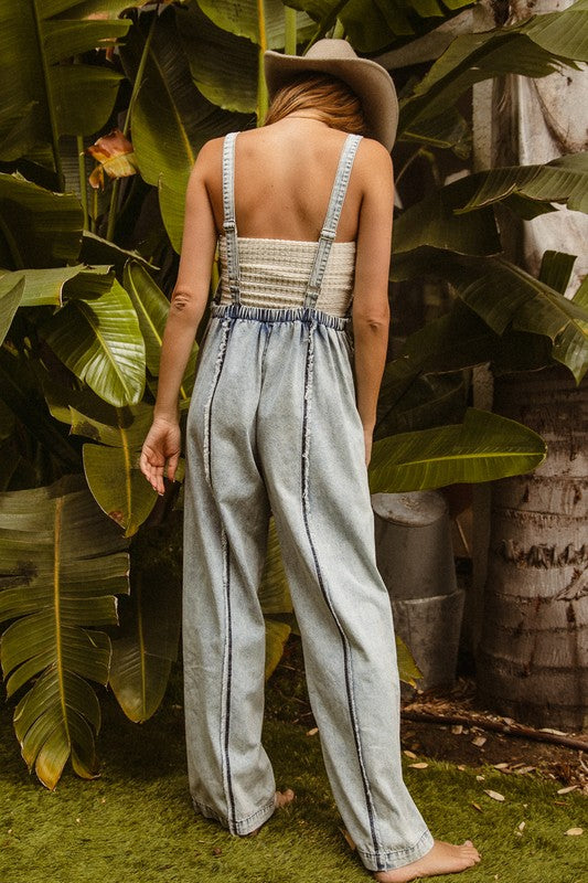 Repeat The Past Denim Jumpsuit Overalls