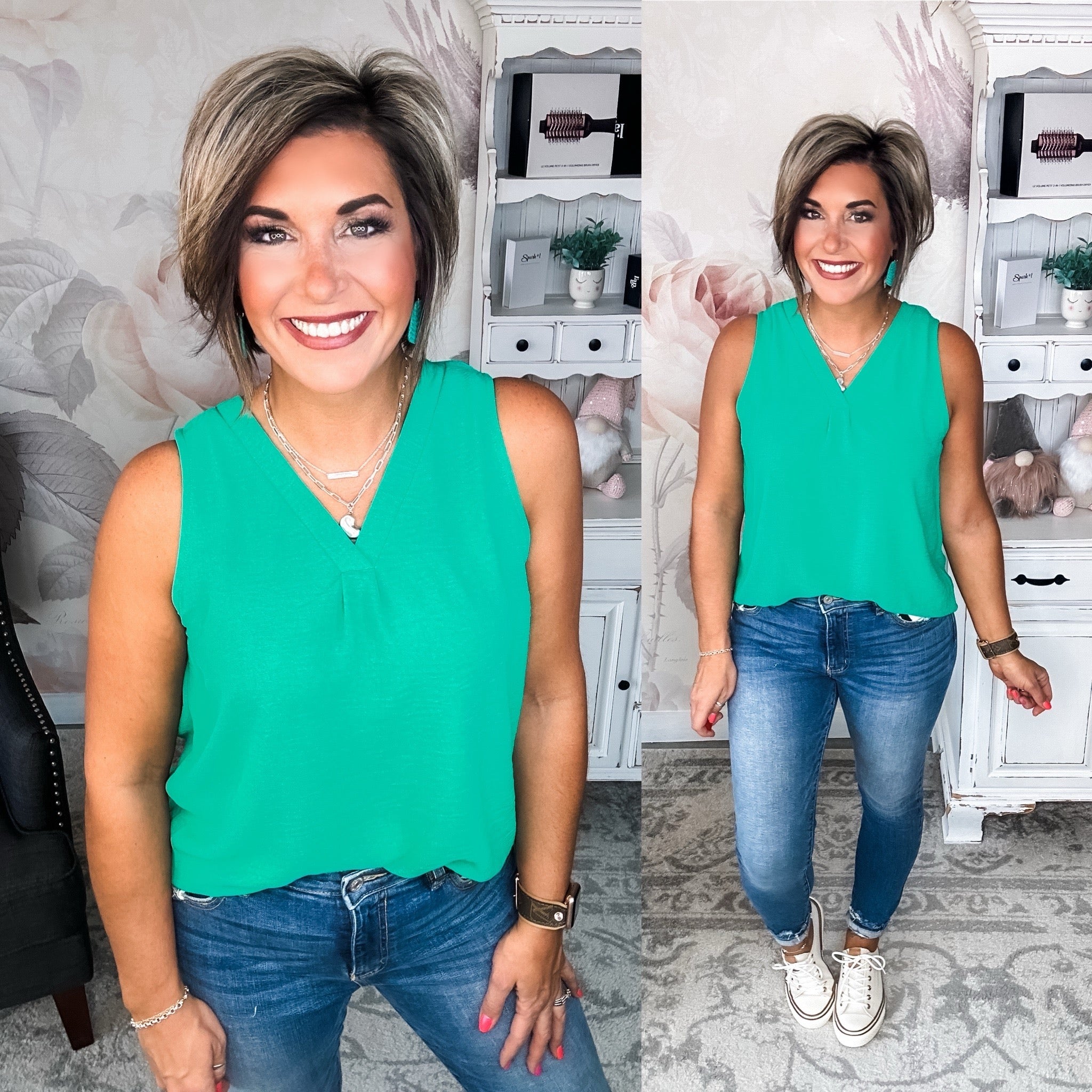 Loving This Life Tank - Kelly Green