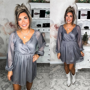 Stealing the Show Dress - Charcoal