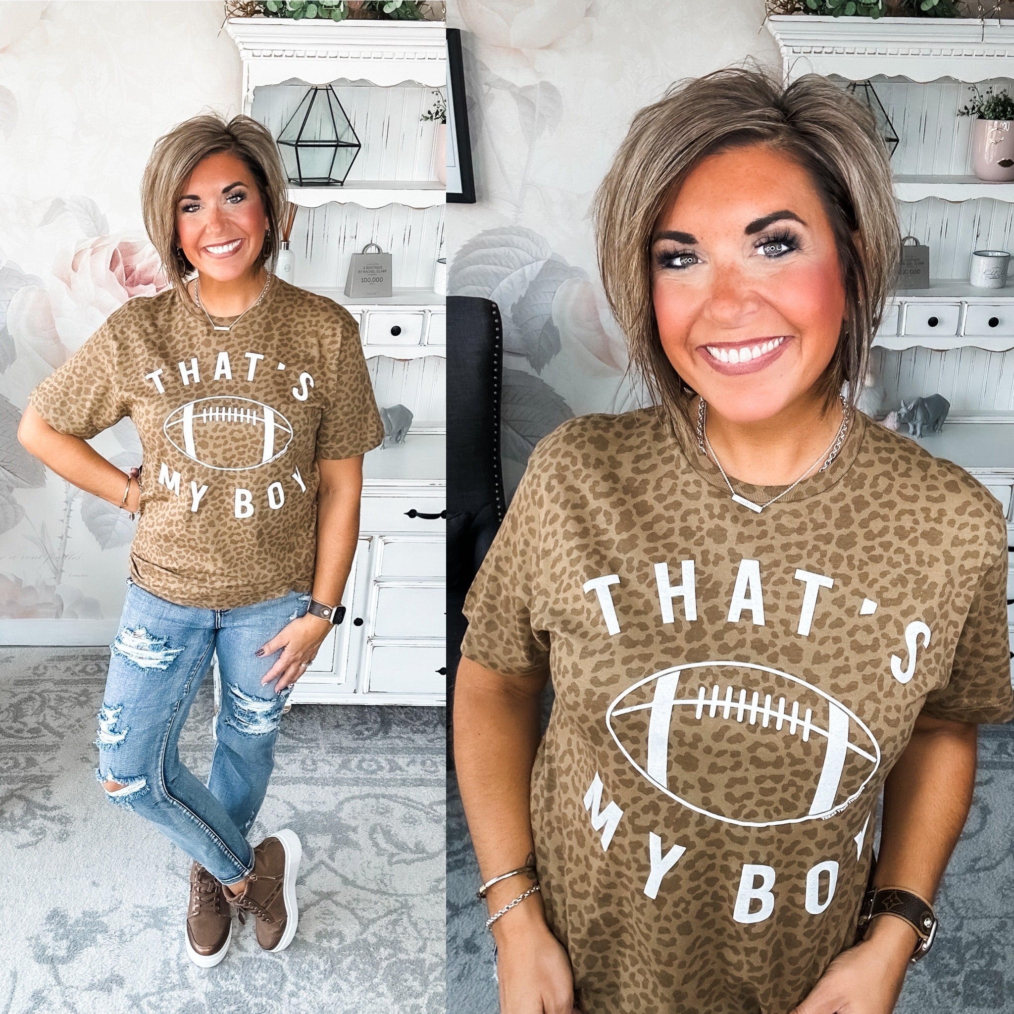 That's My Boy Leopard Graphic Tee