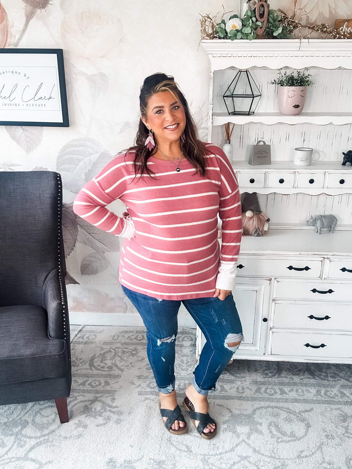 Look Back On The Time Pullover - Mauve