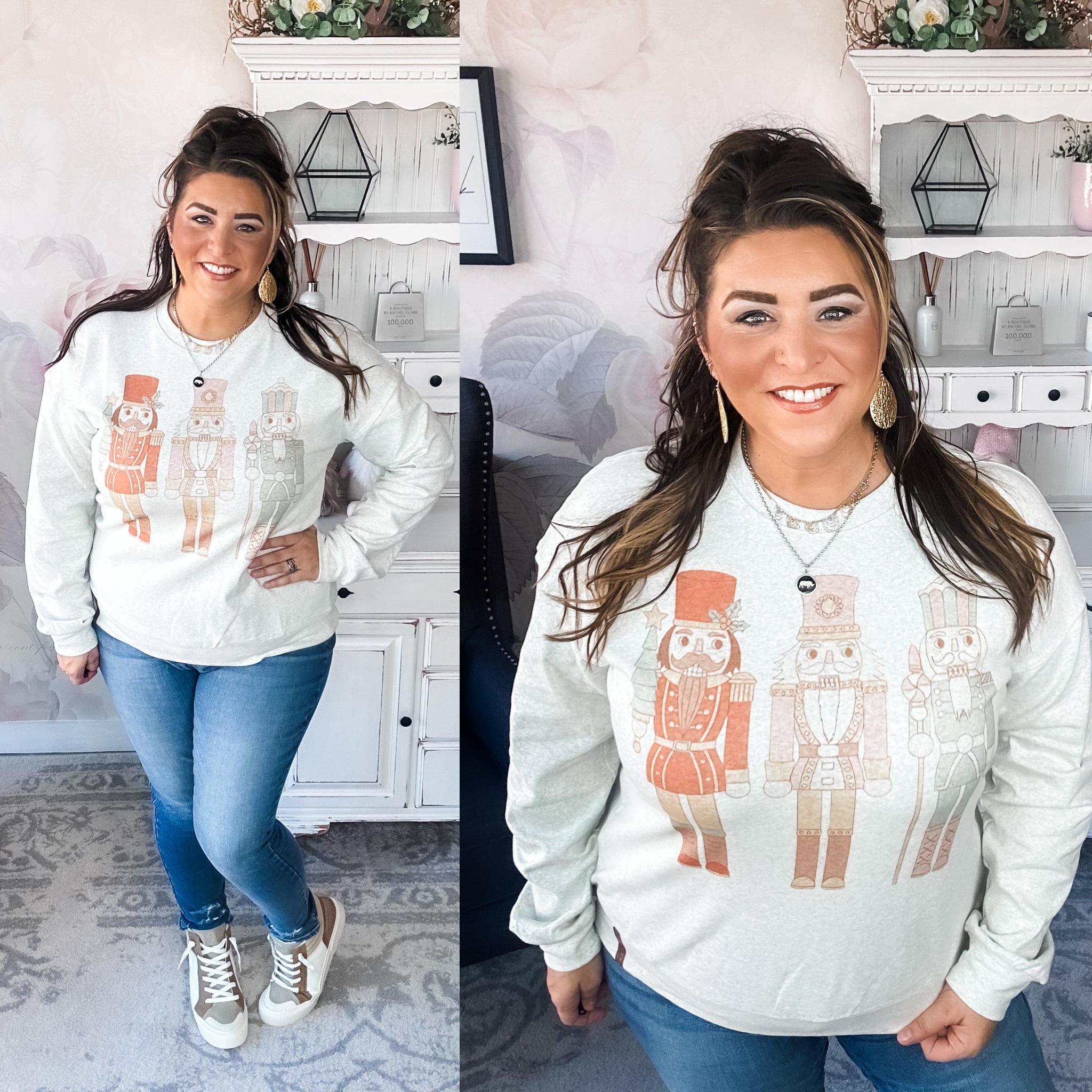 Ampersand Avenue University Pullover - Holly Jolly